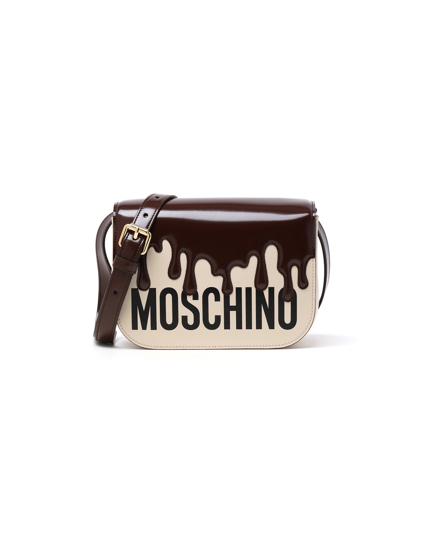 MOSCHINO Melted chocolate shoulder bag