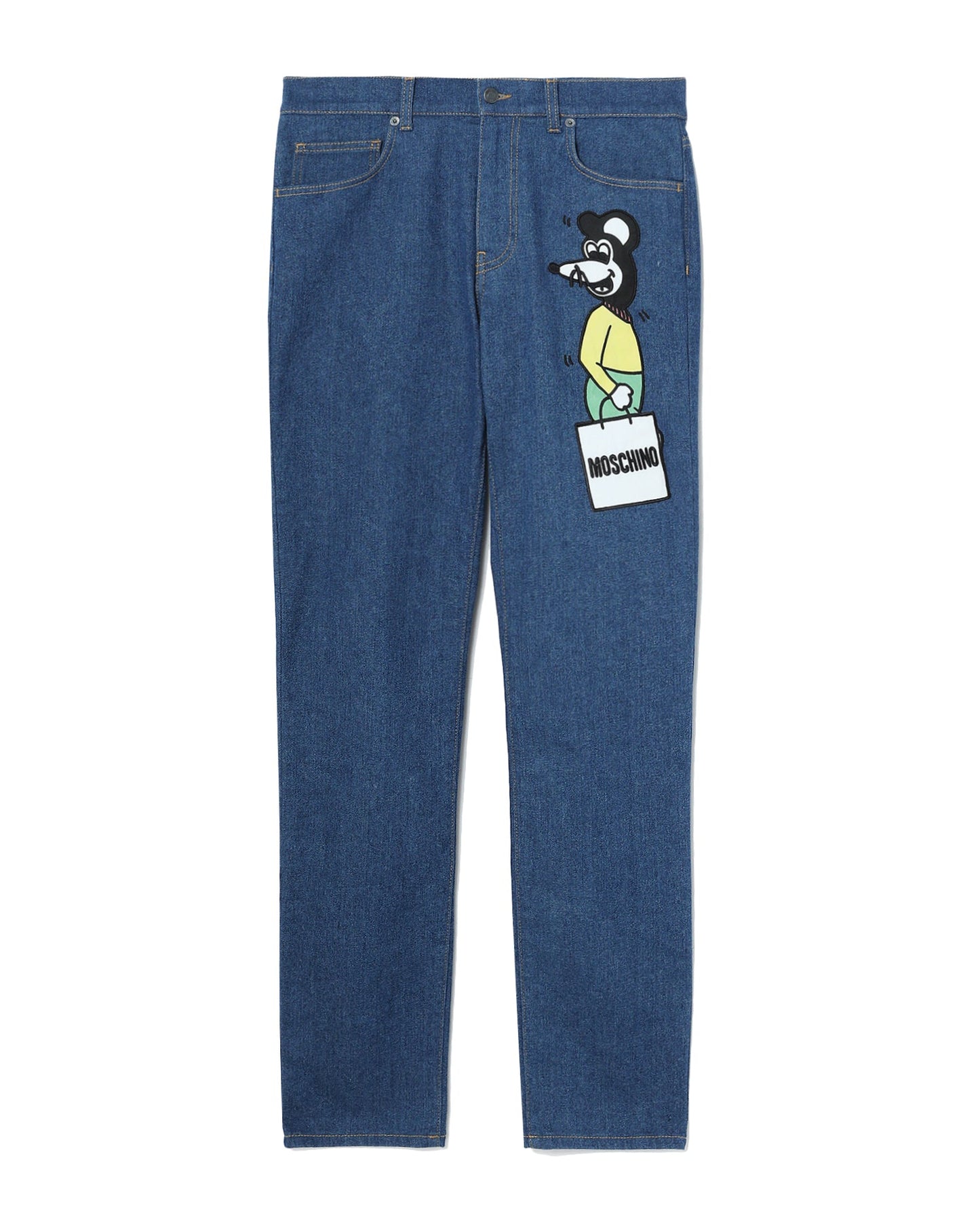 MOSCHINO Comics print slim cut jeans