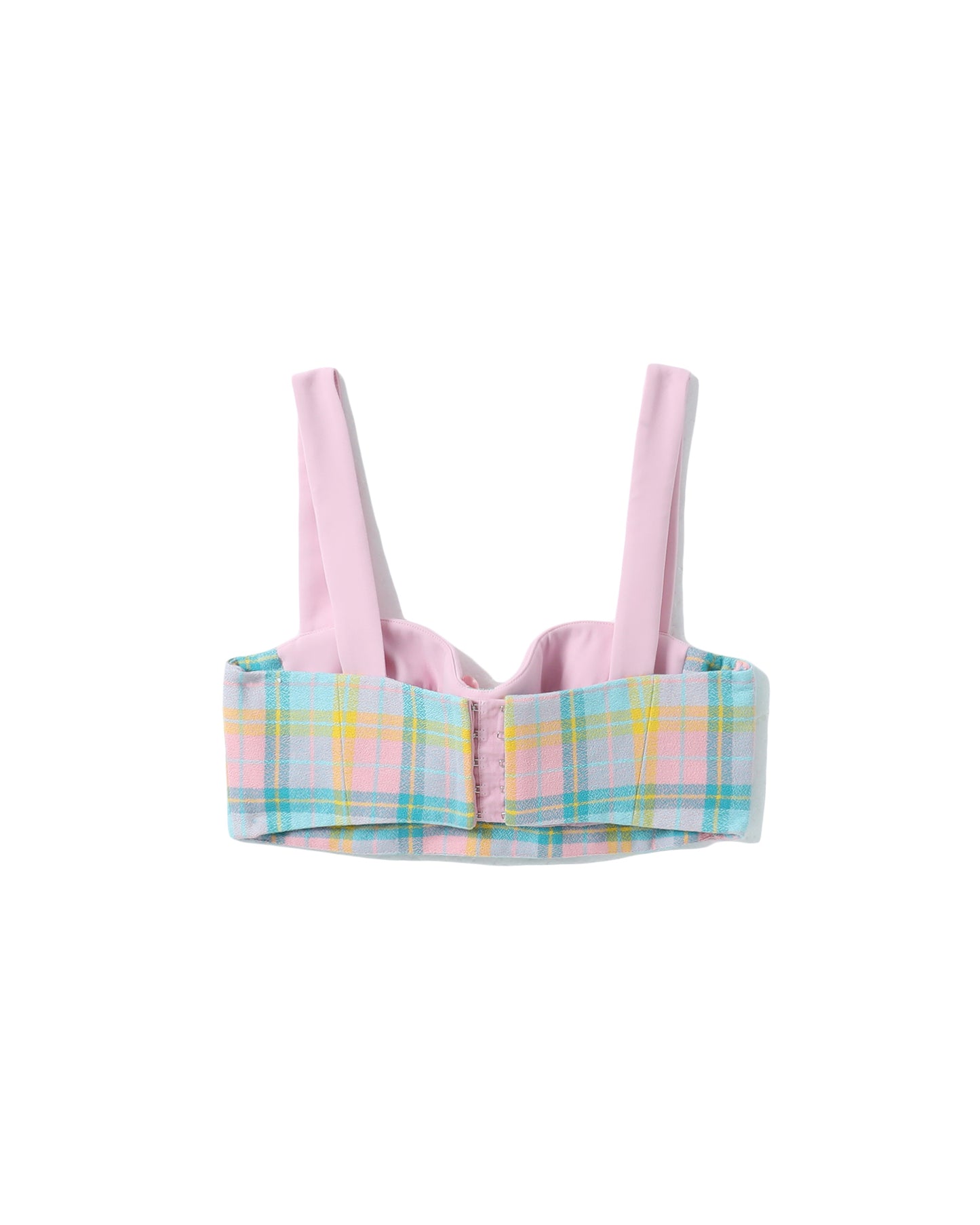 MOSCHINO Plaid bralette top