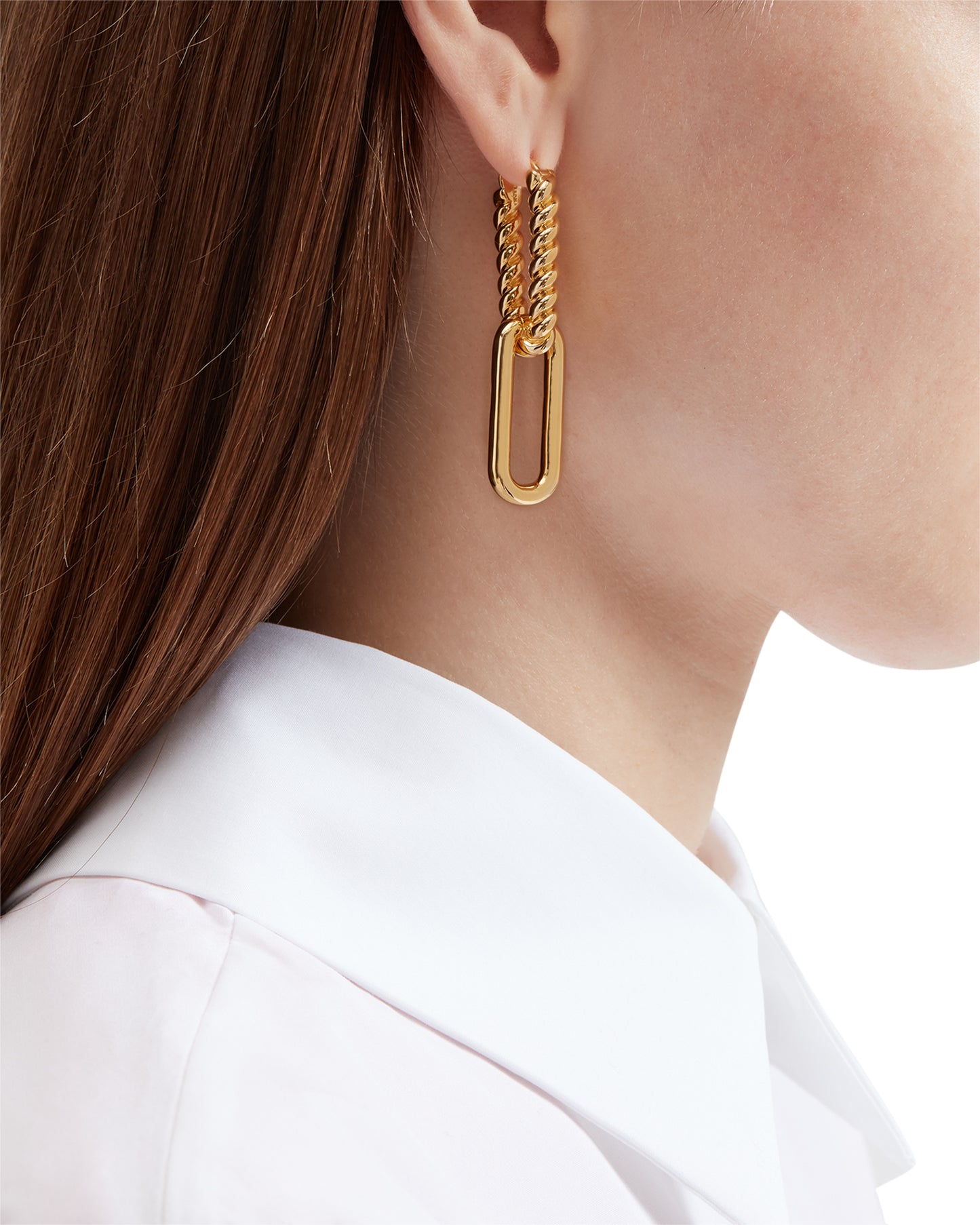 MISSOMA radial ovate drop hoop Earrings