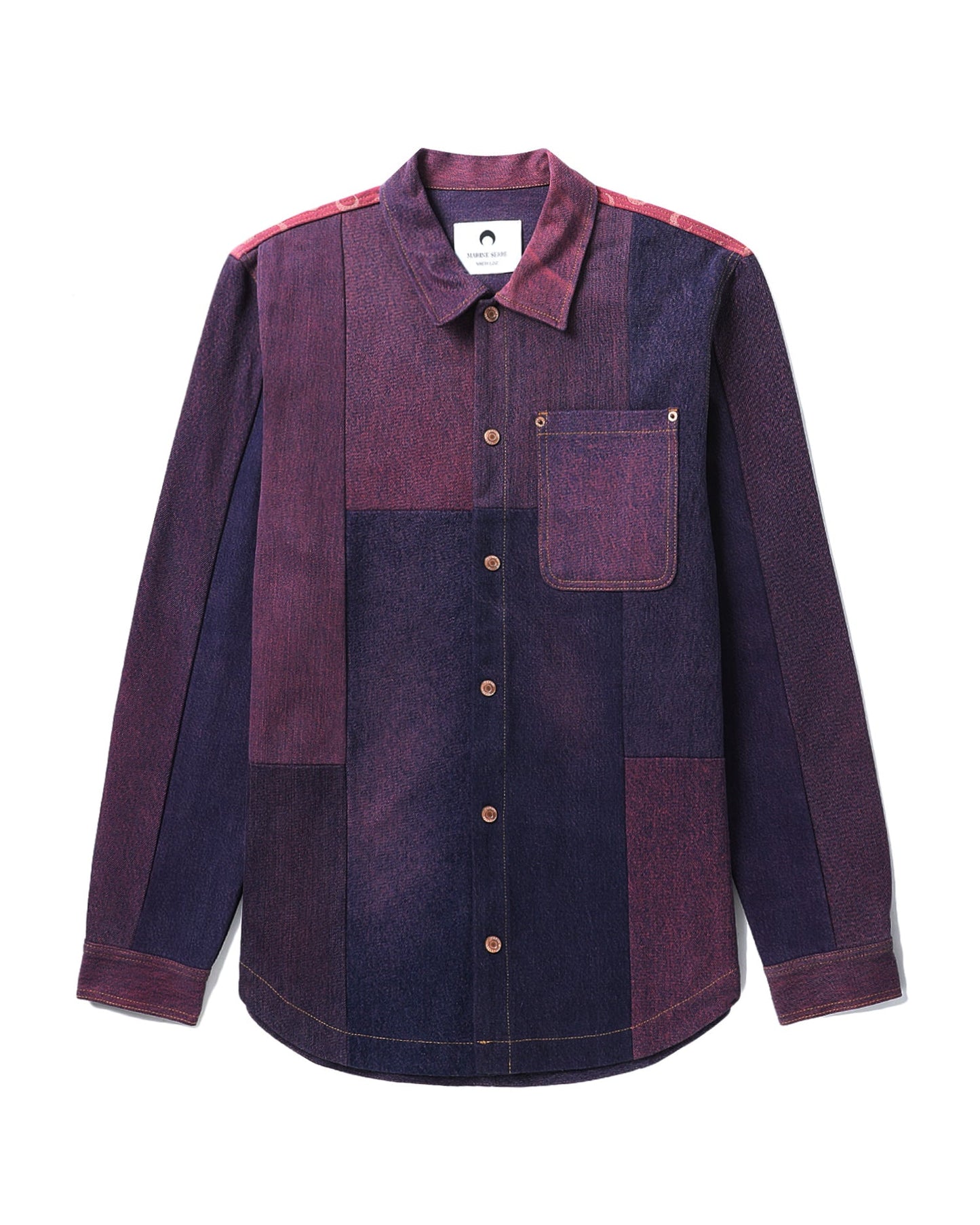 MARINE SERRE Pink-tones denim shirt