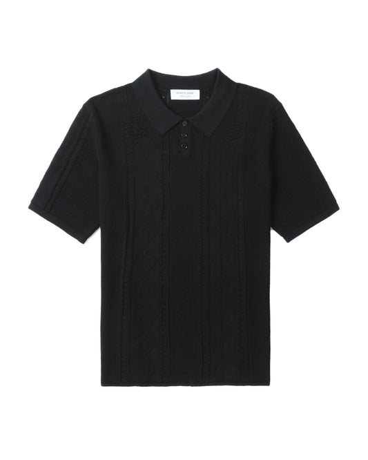 MARINE SERRE Pointelle knitted polo