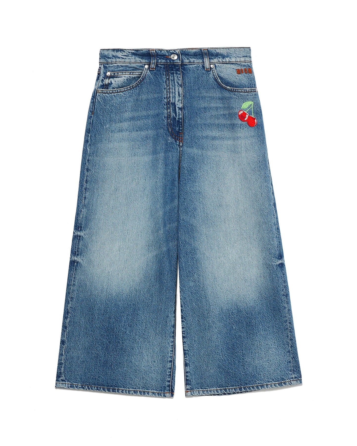 MSGM Wide leg "Cherry" jeans