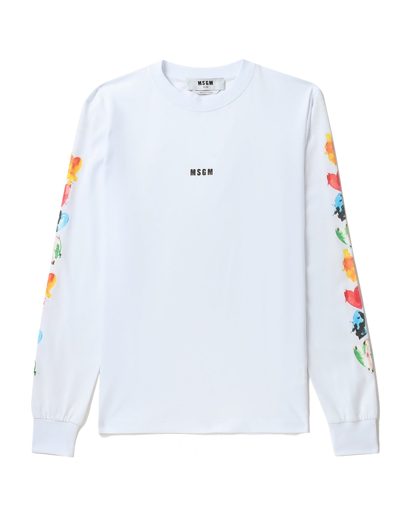 MSGM Hearts print long sleeve tee