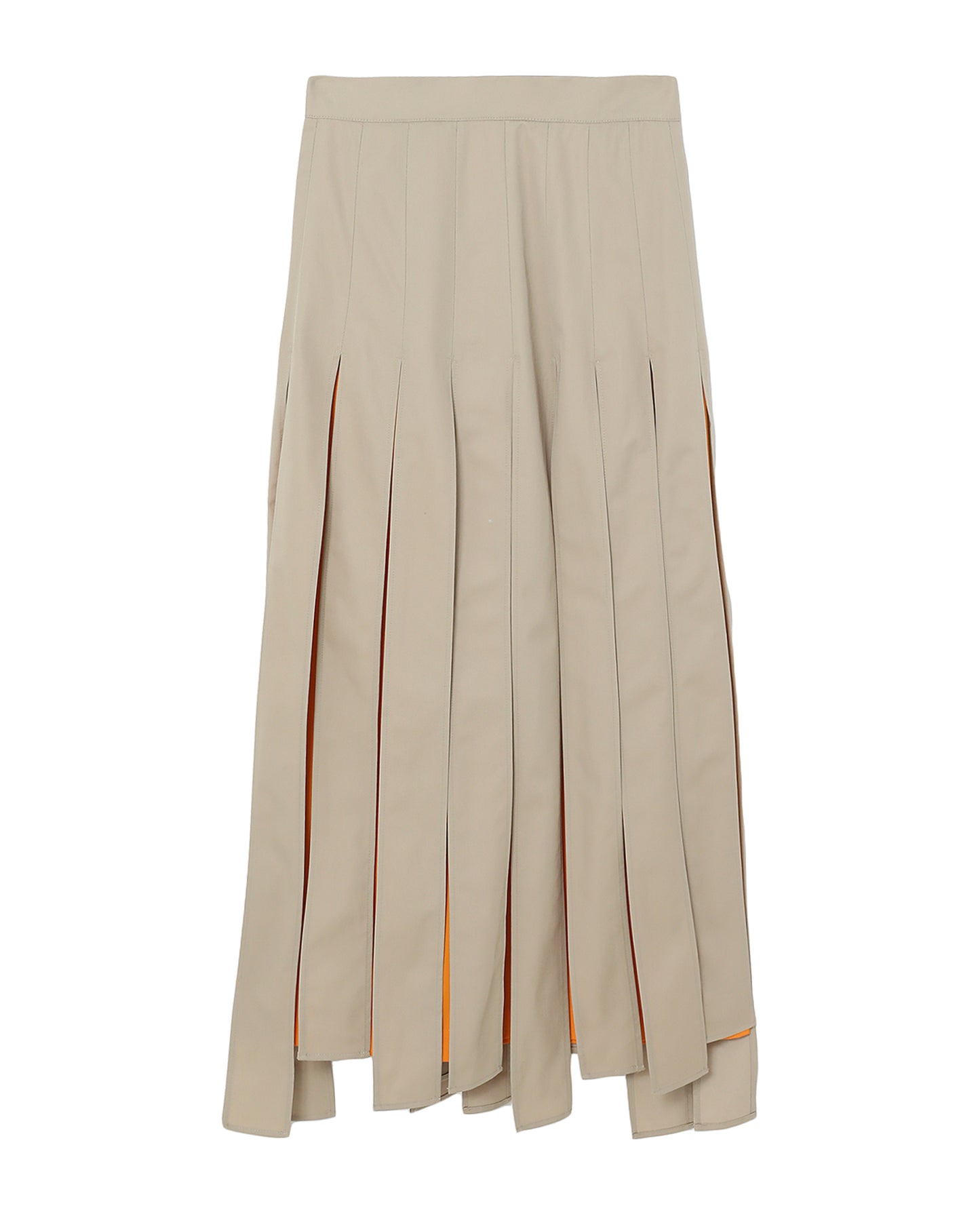 MSGM Long cotton garbardine skirt