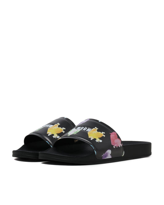 MSGM Micro logo slide sandals