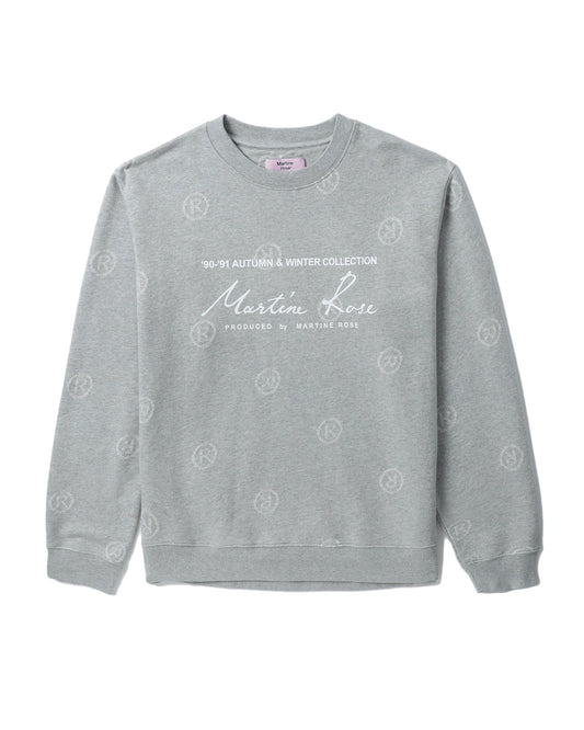 MARTINE ROSE Jacquard monogram logo sweatshirt