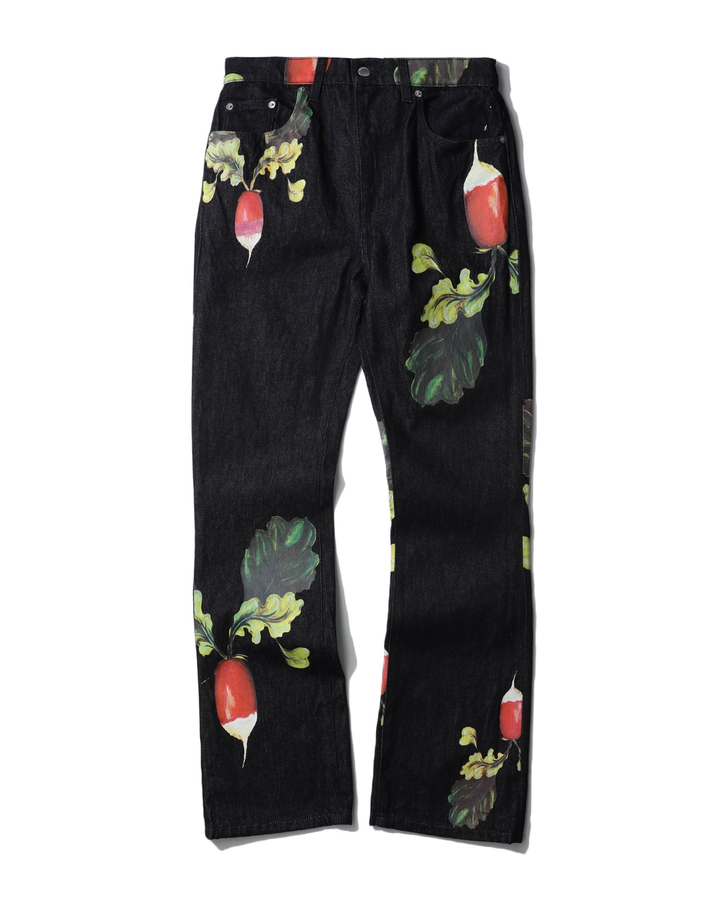 JW ANDERSON Veggie print bootleg jeans