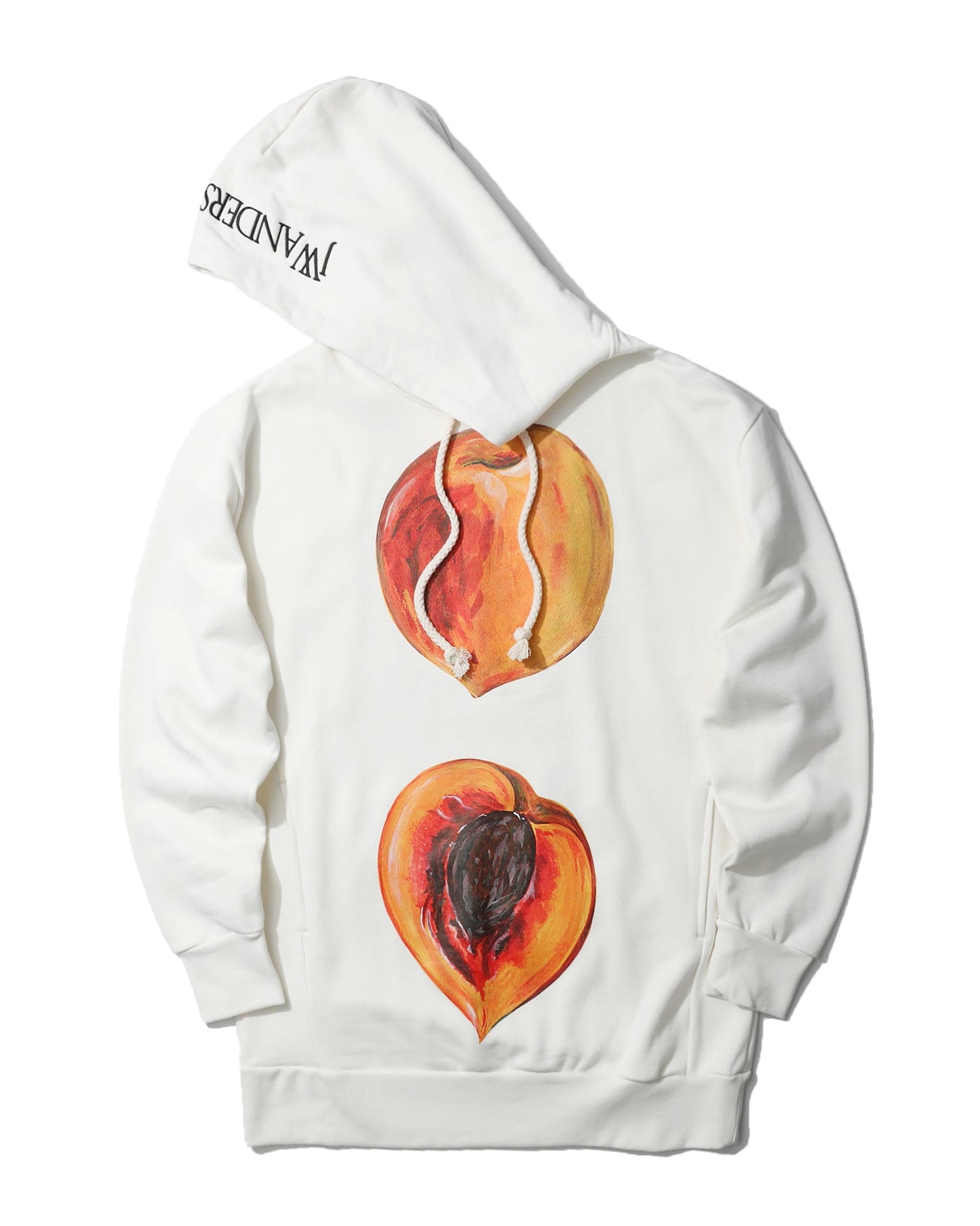 JW ANDERSON Oversized peach printed hoodie