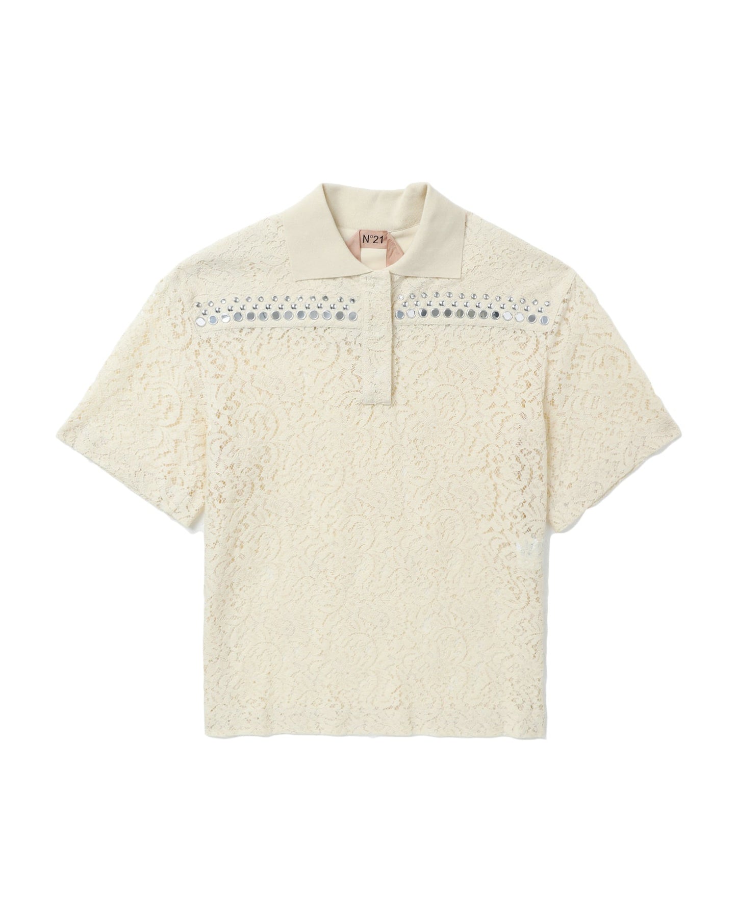 NO.21 Lace polo top