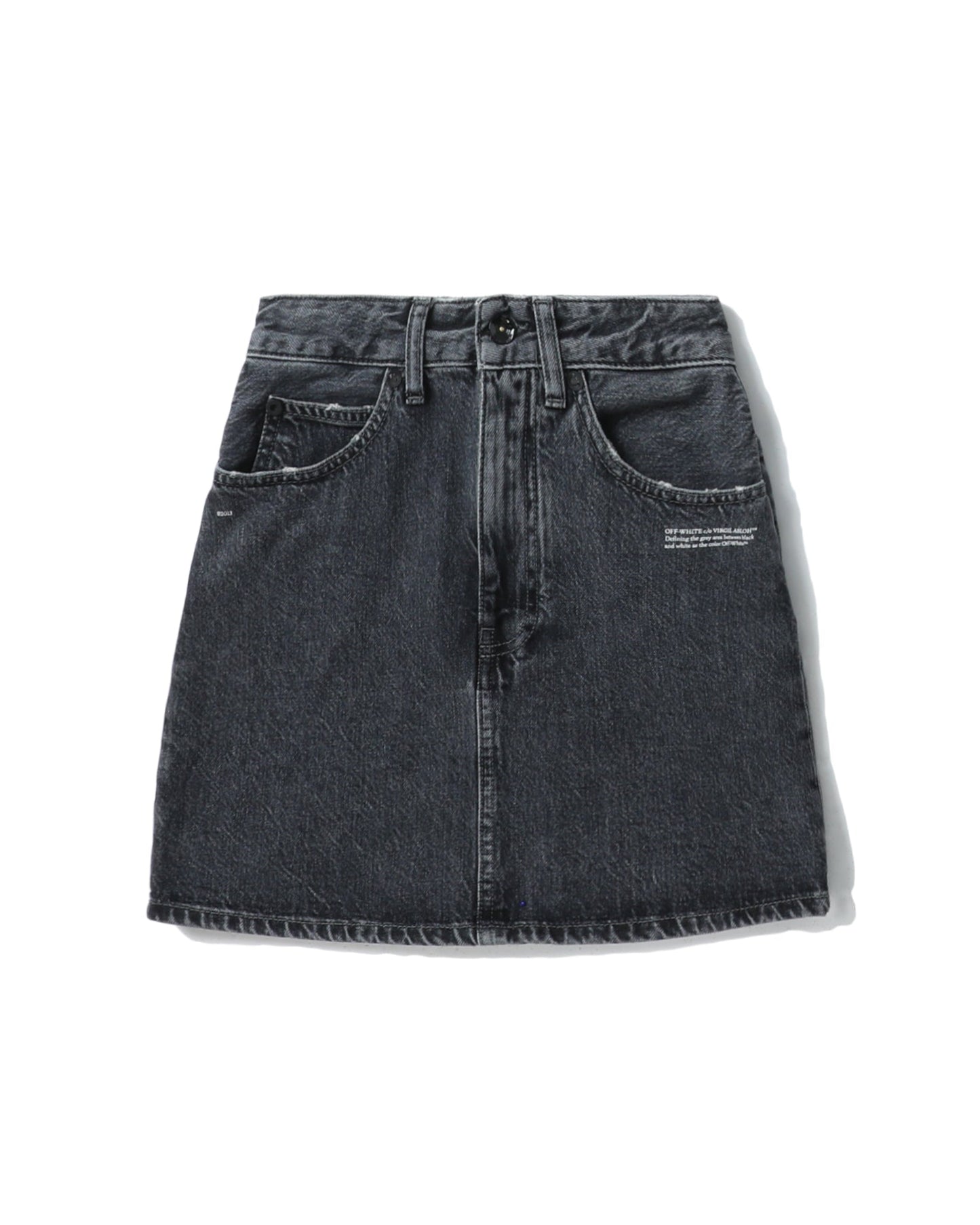 OFF-WHITE C/O VIRGIL ABLOH black denim skirt