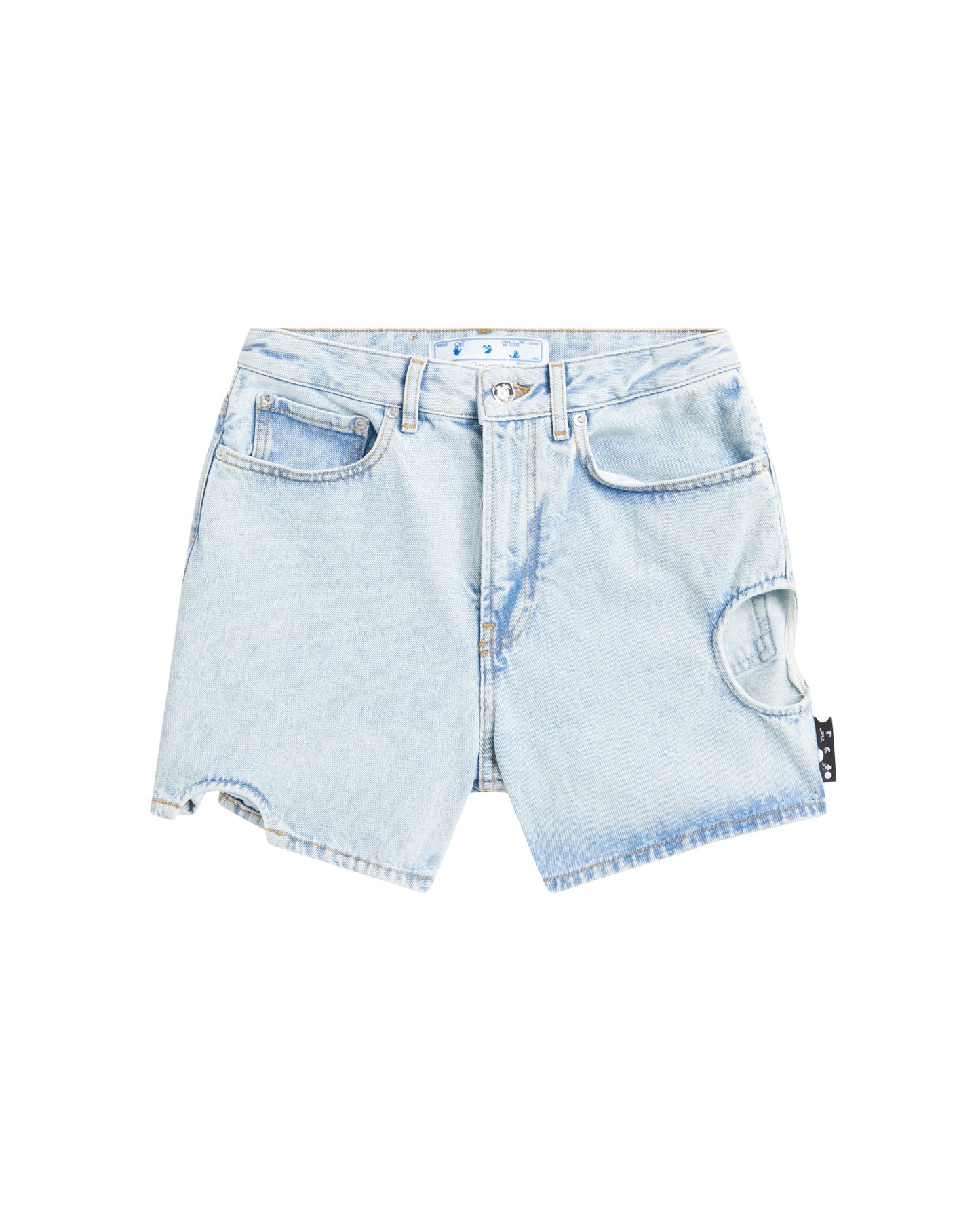 OFF-WHITE C/O VIRGIL ABLOH cut out denim shorts