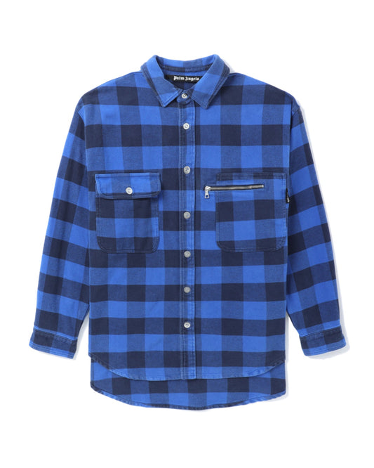 PALM ANGELS Classic logo checkers shirt