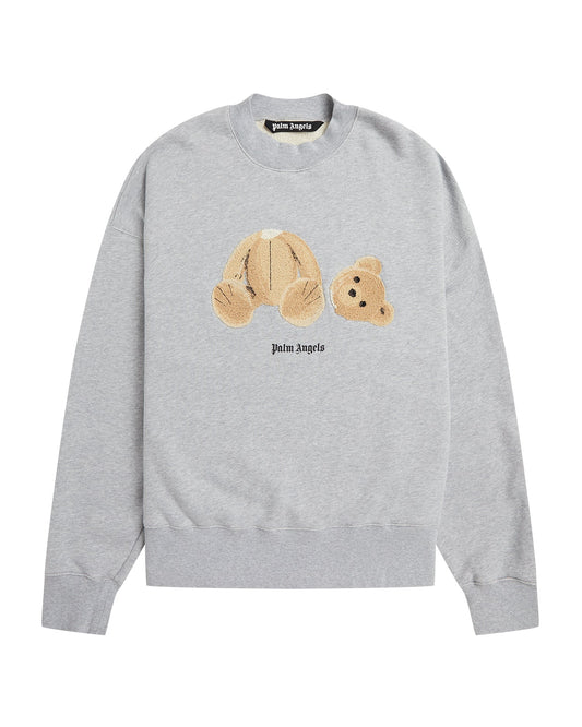 PALM ANGELS Bear print sweatshirt Gray