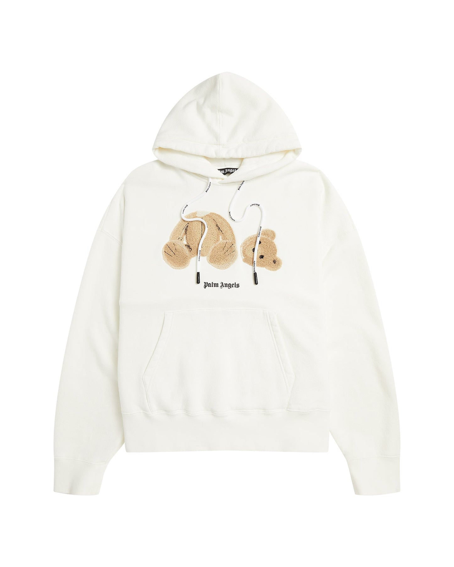 PALM ANGELS Bear print hoodie Ivory