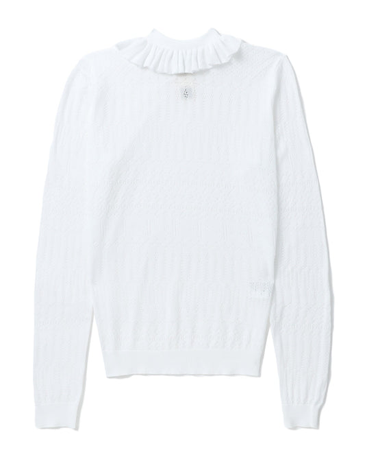 PATOU Ruffle collar knitted jumper