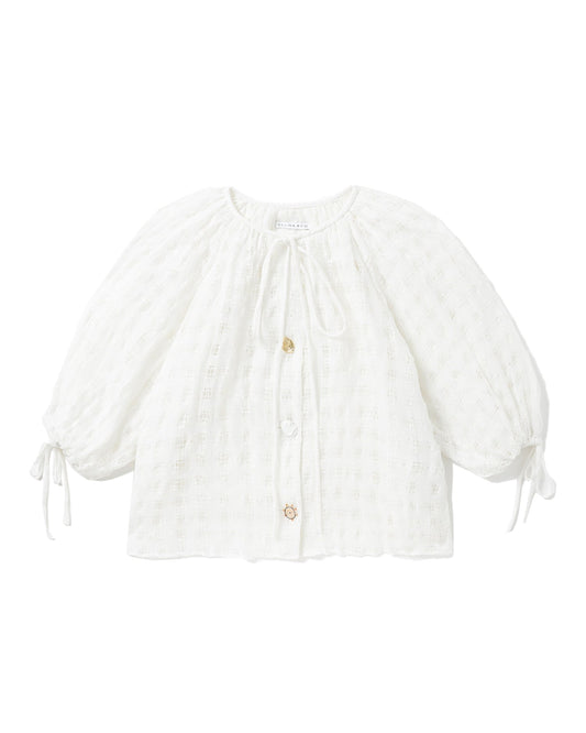 REJINA PYO Puffed sleeves cropped top