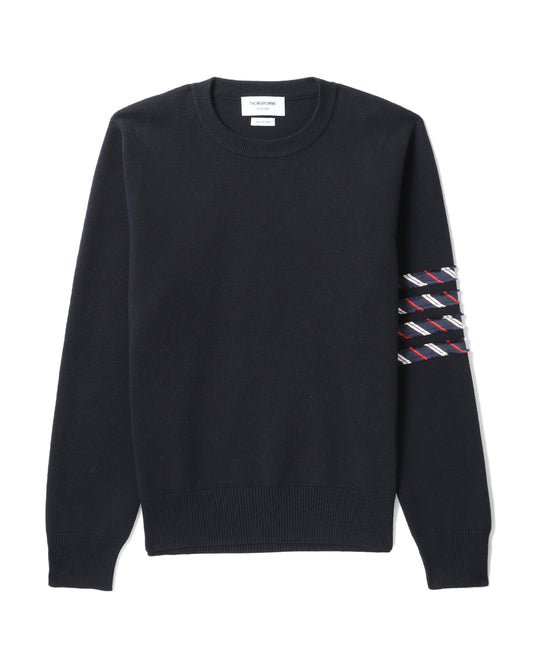 THOM BROWNE Crew neck knit top