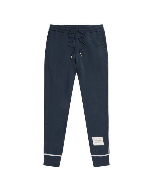 THOM BROWNE Rib contrast cover stitch sweatpants