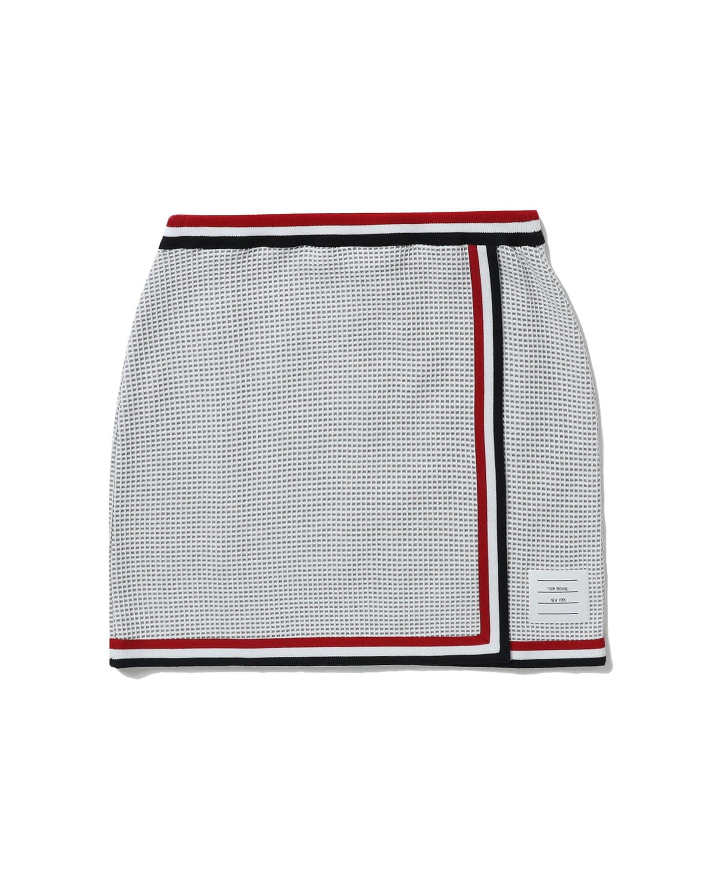 THOM BROWNE Waffle stripe mini skirt