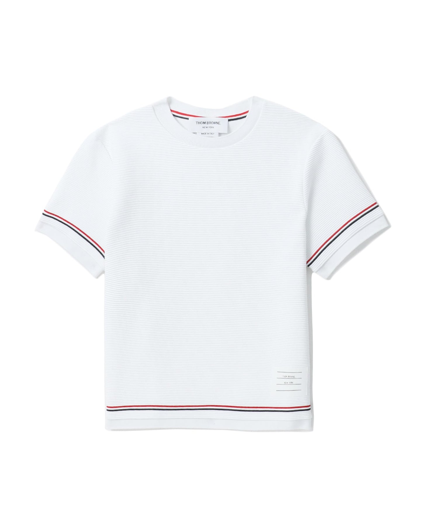 THOM BROWNE 4-bar shortsleeve sweatshirt