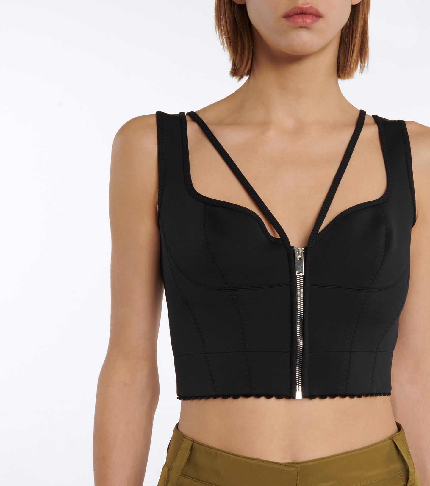 STELLA MCCARTNEY zip-up cropped corset