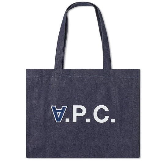 A.P.C. DANIELA 2.0 logo denim tote bag