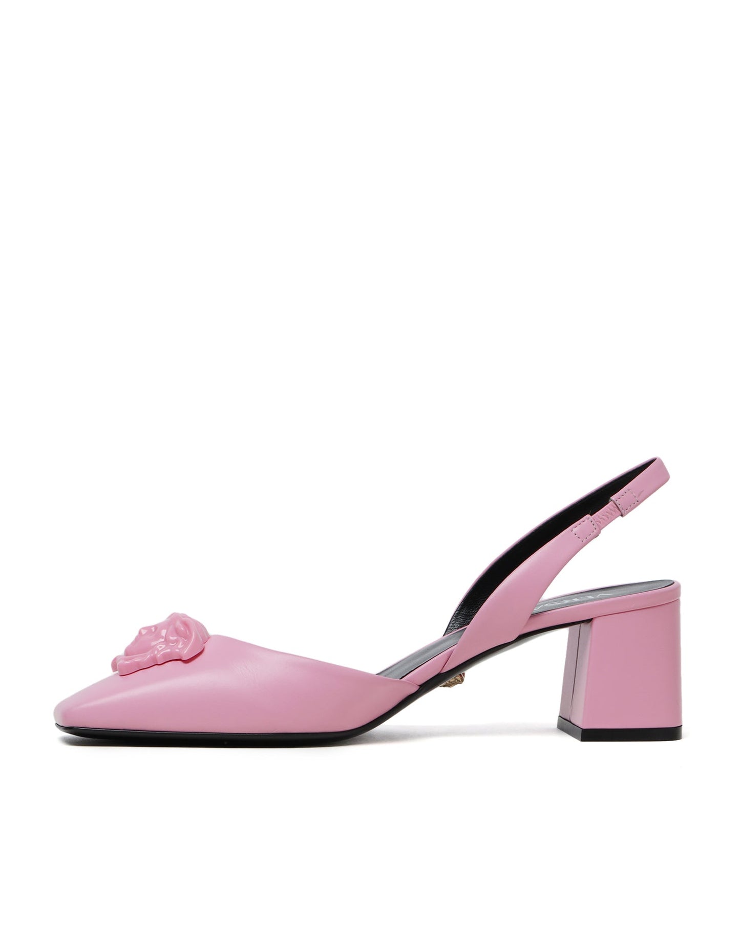 VERSACE La Medusa leather sling-back pumps