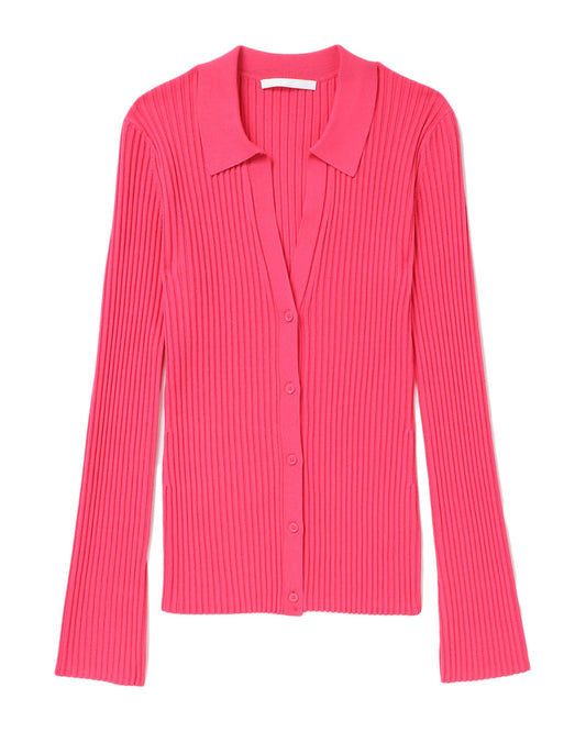 HELMUT LANG Ribbed polo neck cardigan