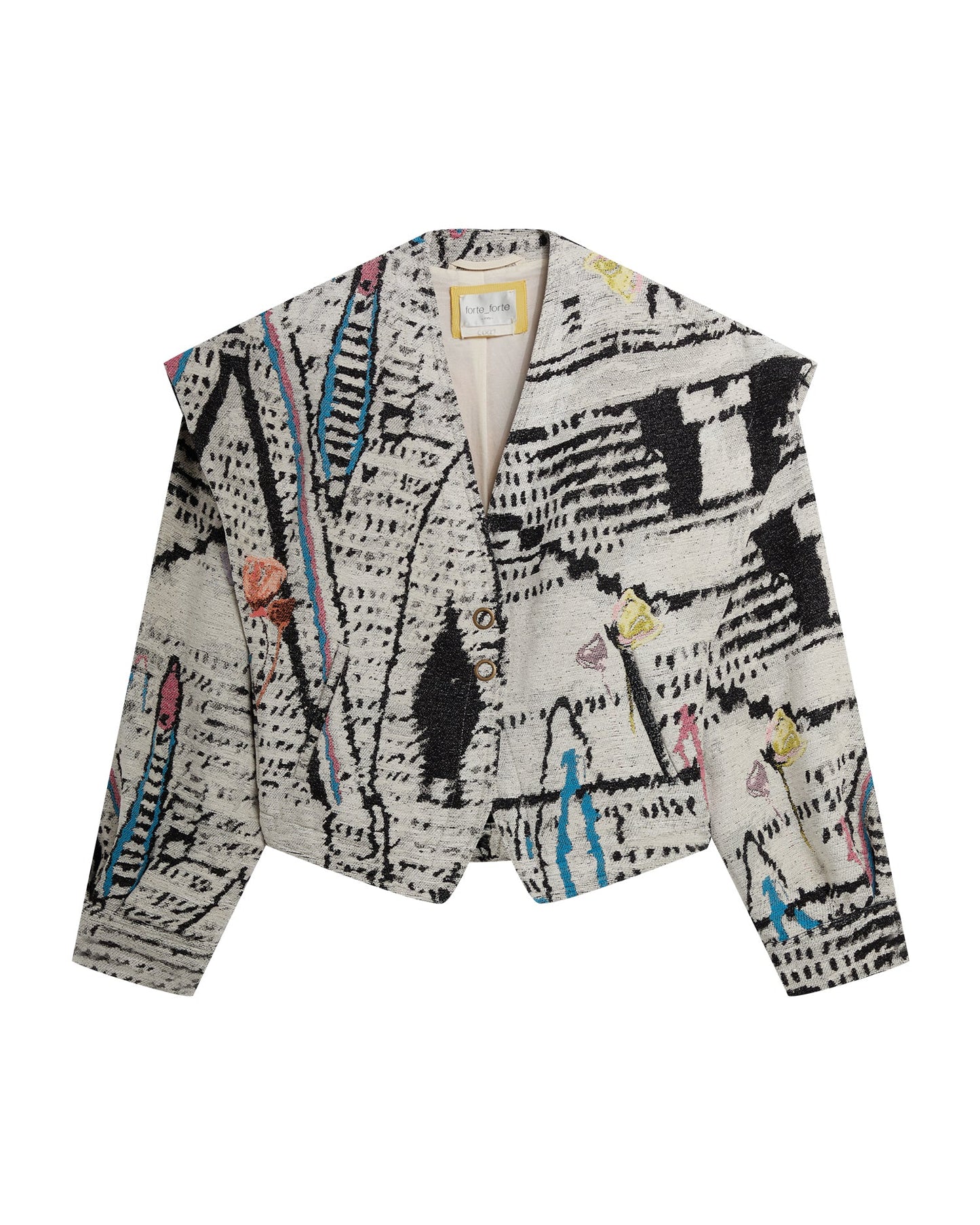 FORTE FORTE Graphic print cropped jacket