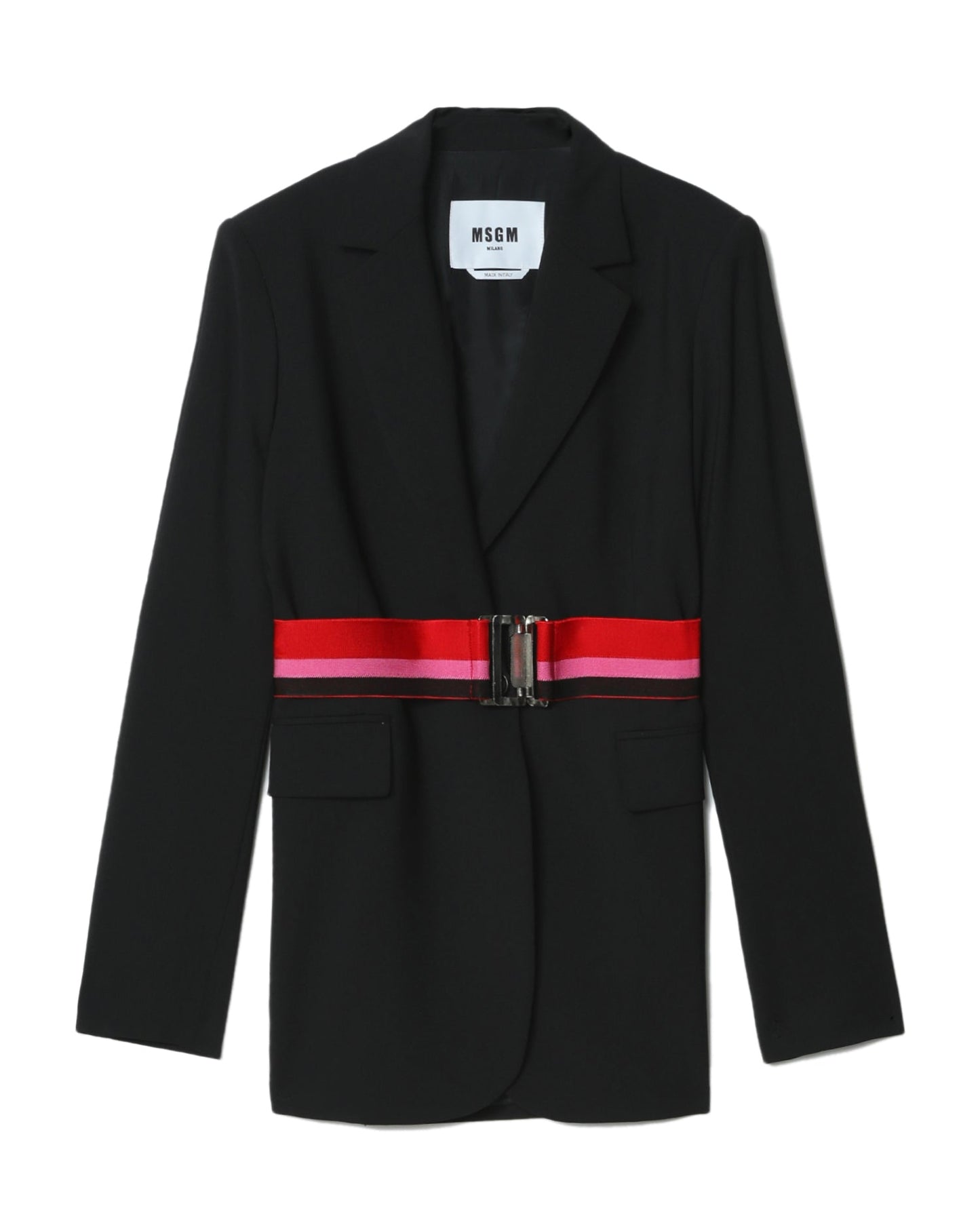 MSGM Contrast waist belt blazer