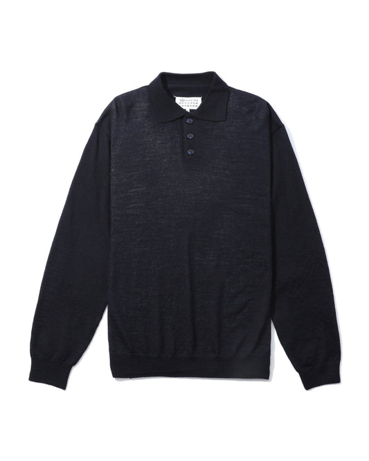 MASION MARGIELA Loose fit knitted polo shirt