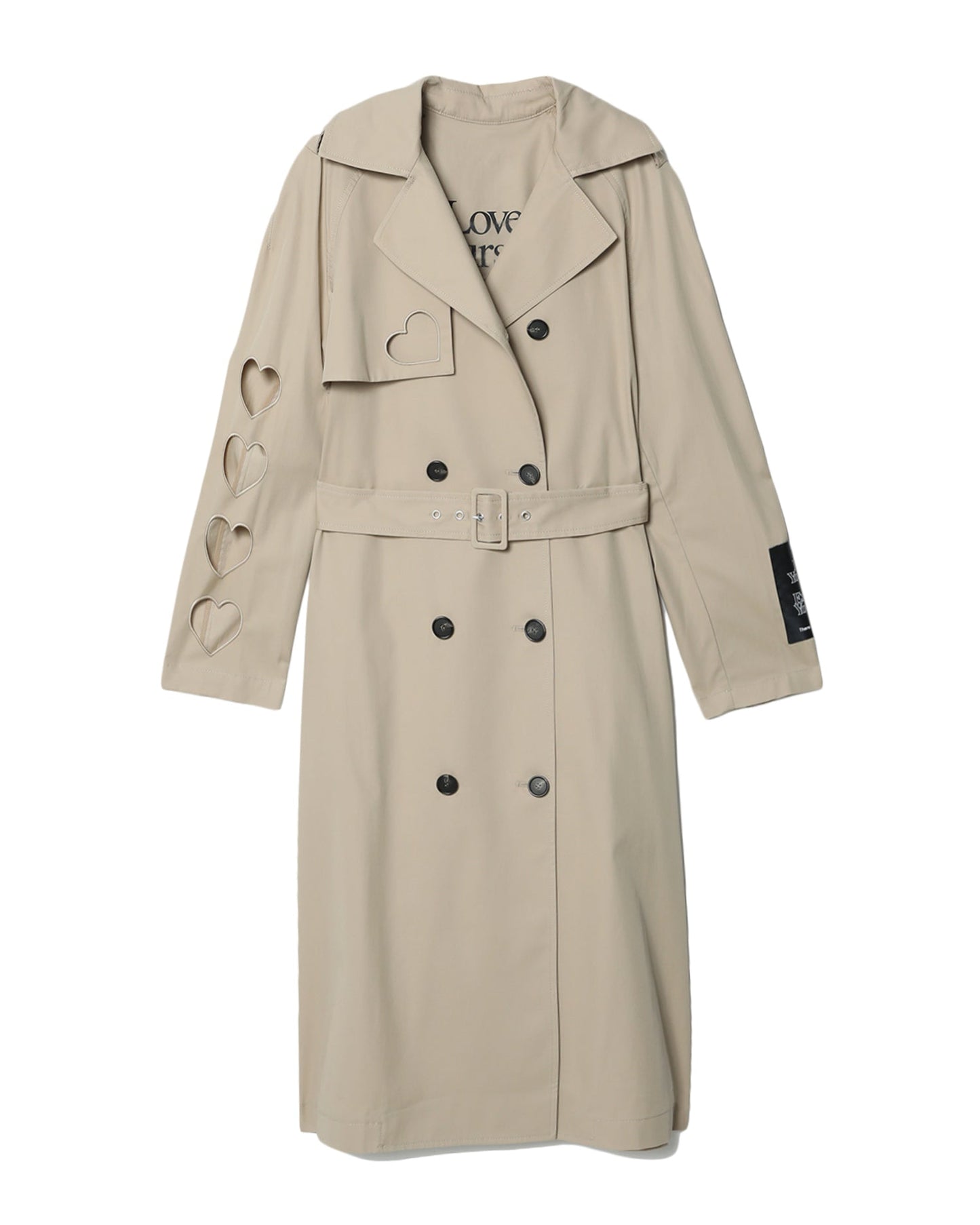 MSGM Heart cut-out cotton trench coat