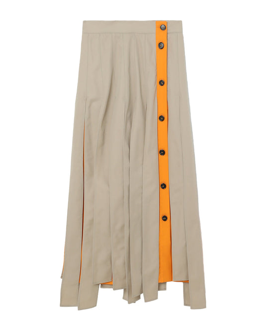 MSGM Long cotton garbardine skirt