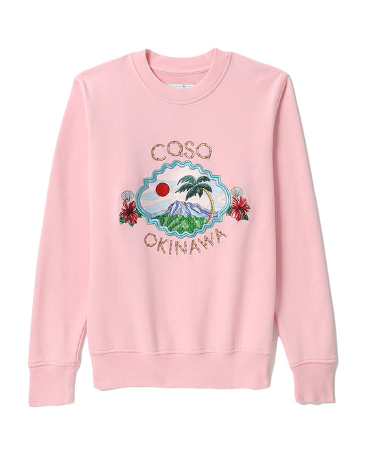 CASABLANCA Sweatshirt with OKINAWA Embroidered Graphic