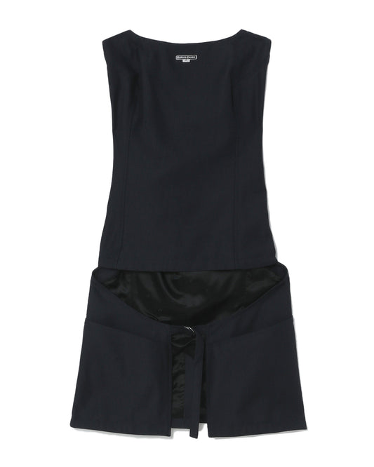 MARINE SERRE Wrap-waist sleeveless top