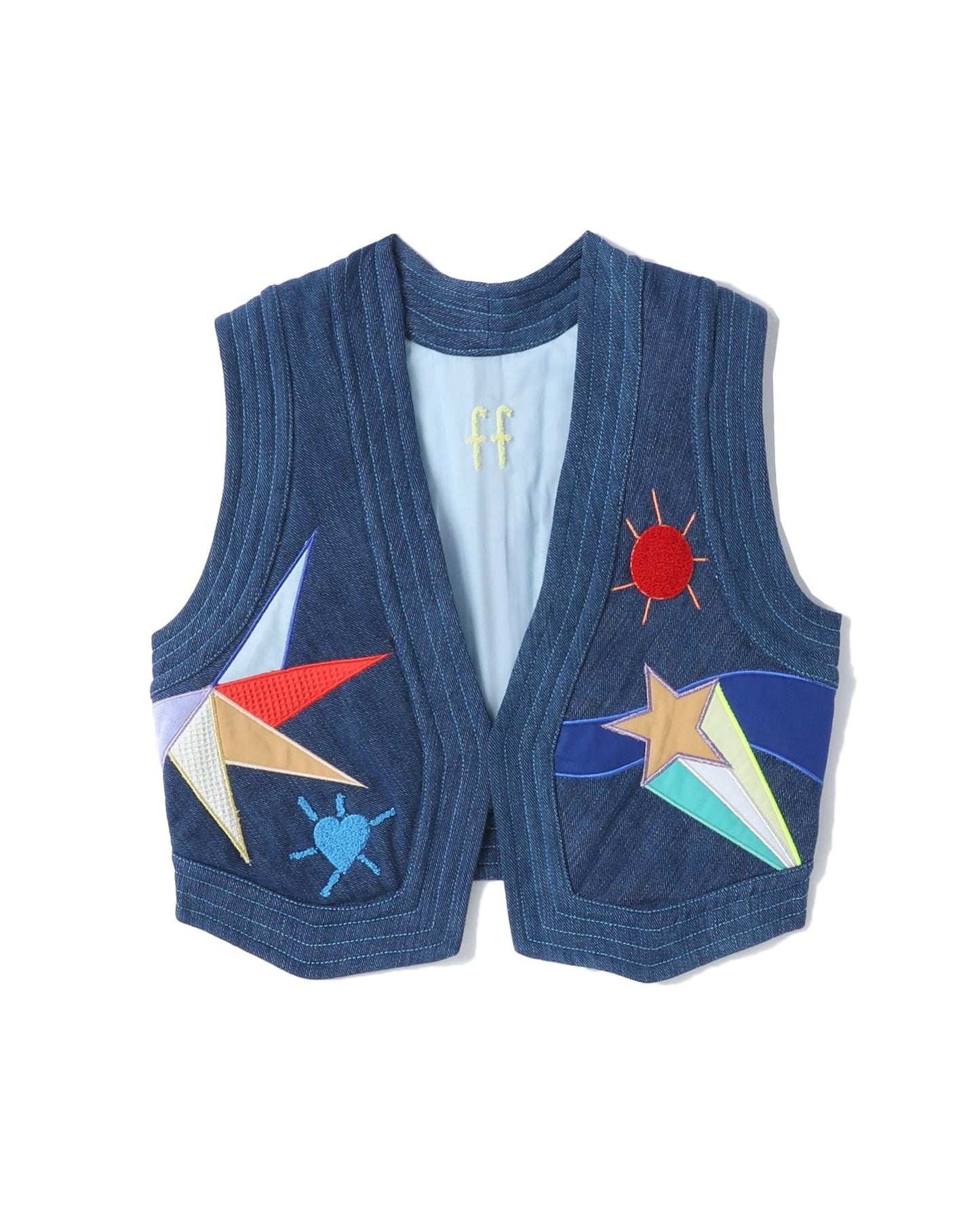 FORTE FORTE "The starry land" patchwork gilet