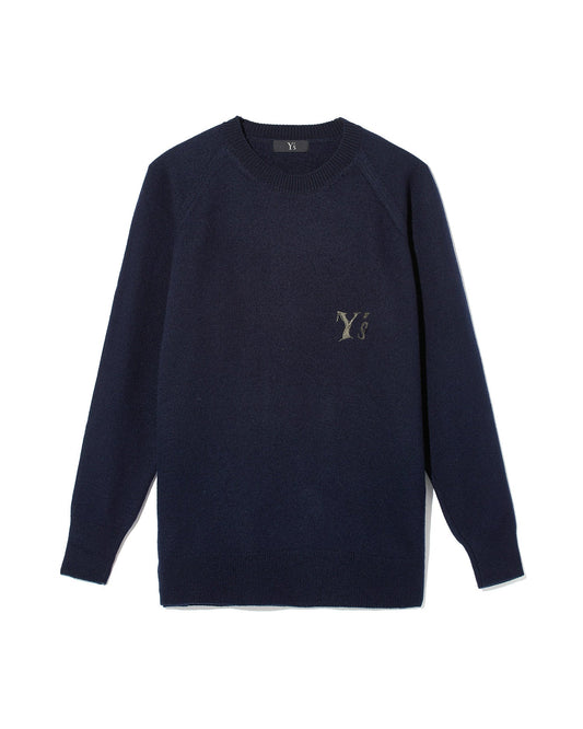 Y's basic logo knit top