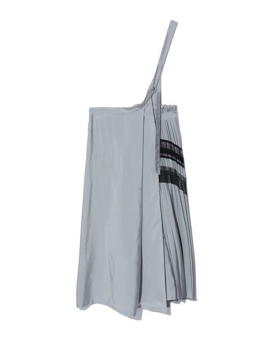 Y'S One shoulder suspender skirt