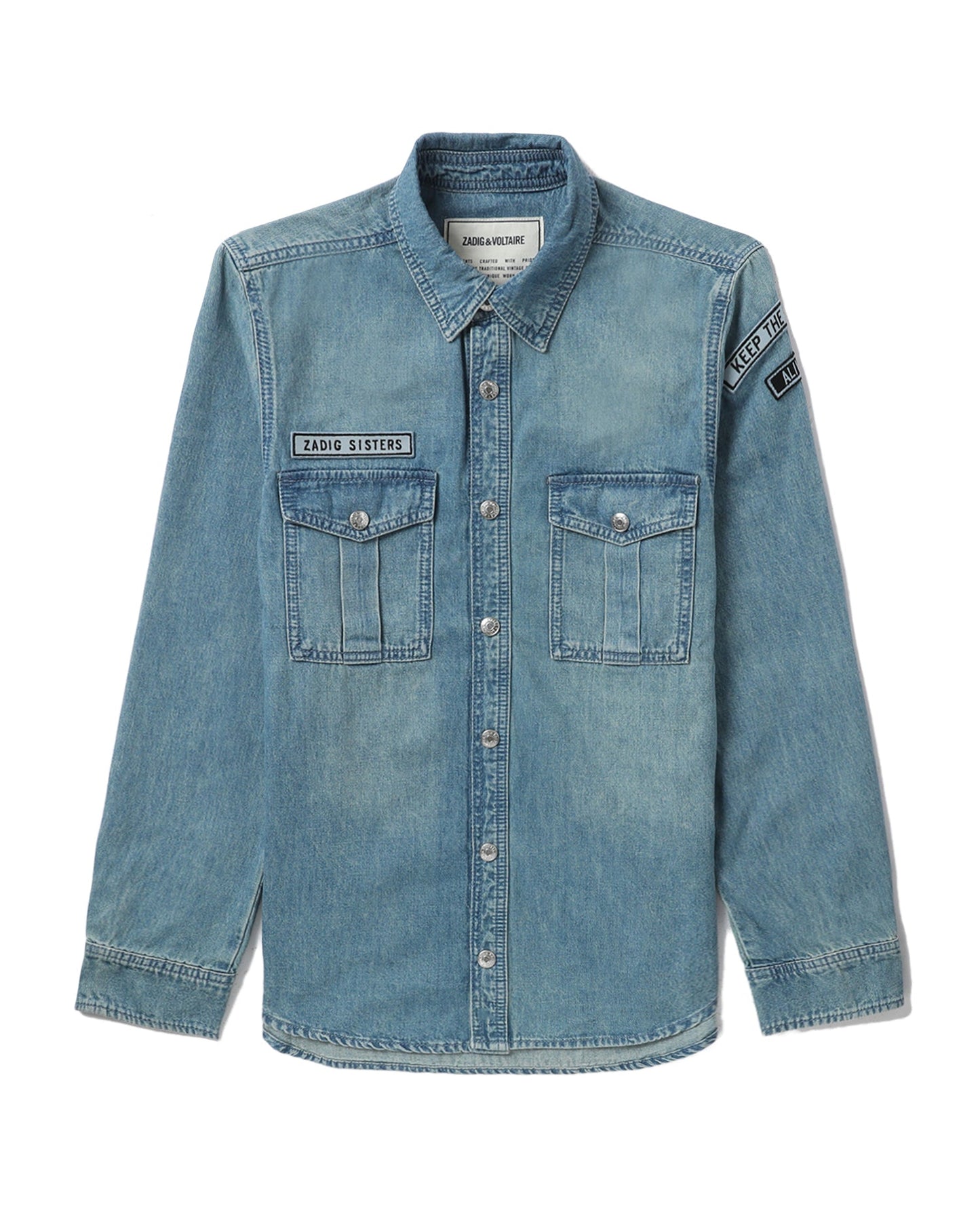 ZADIG & VOLTAIRE denim shirt with badges