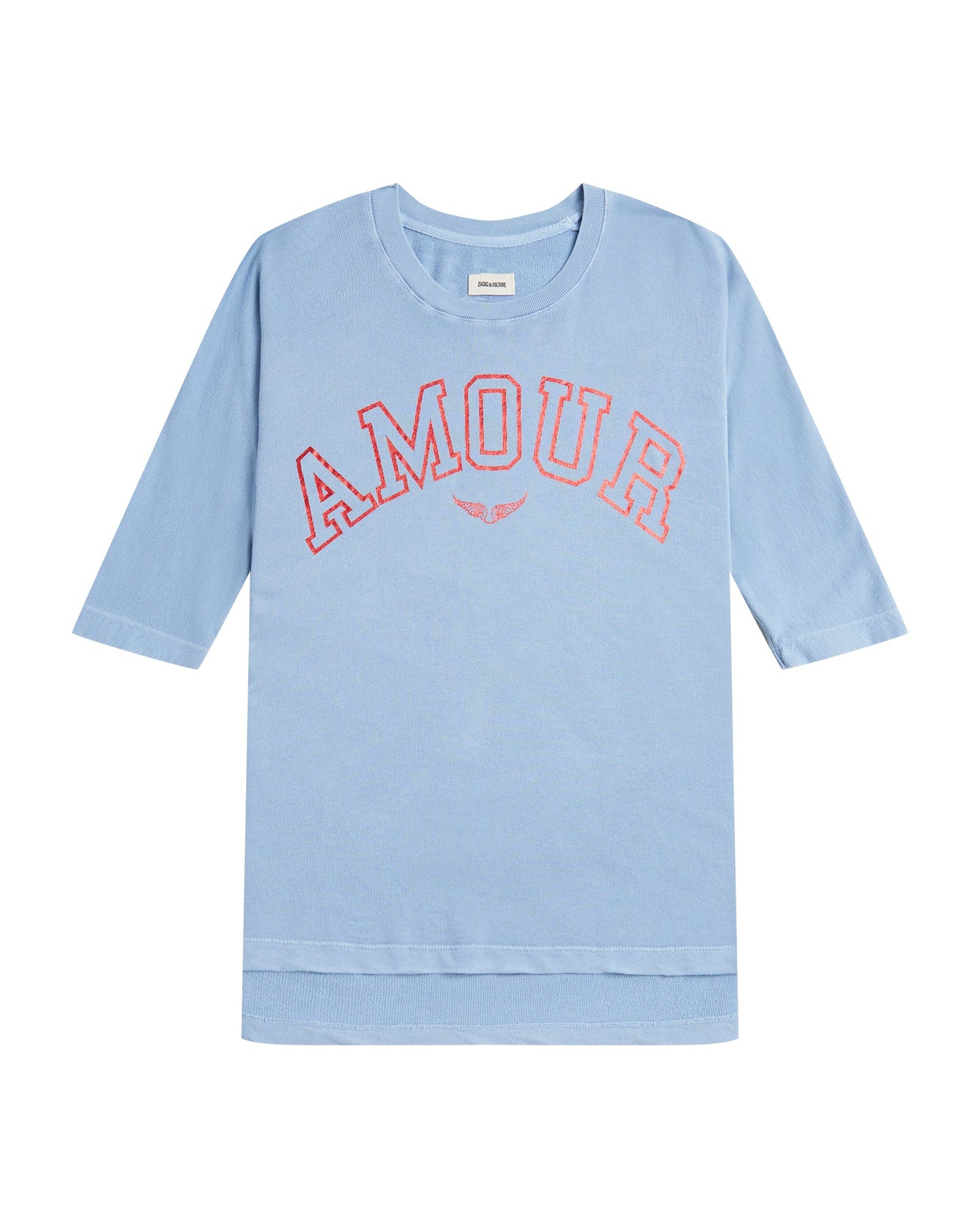 ZADIG & VOLTAIRE Amour print mid sleeve tee