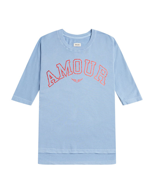 ZADIG & VOLTAIRE Amour print mid sleeve tee